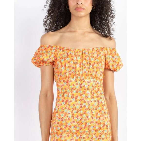 Caroline Constas Calla Mini Dress in Orange Medium Womens floral - Picture 13 of 15